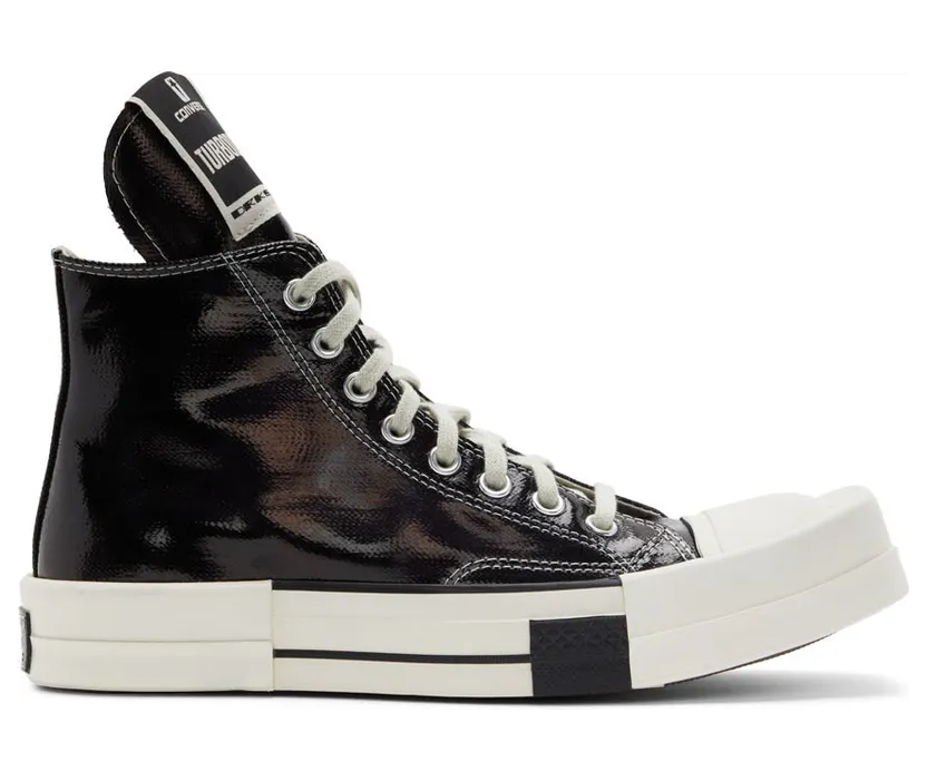 Rick Owens Drkshdw Black Converse Edition Turbodrk Chuck 70 Hi Sneakers (DC01BX291 A01R0)