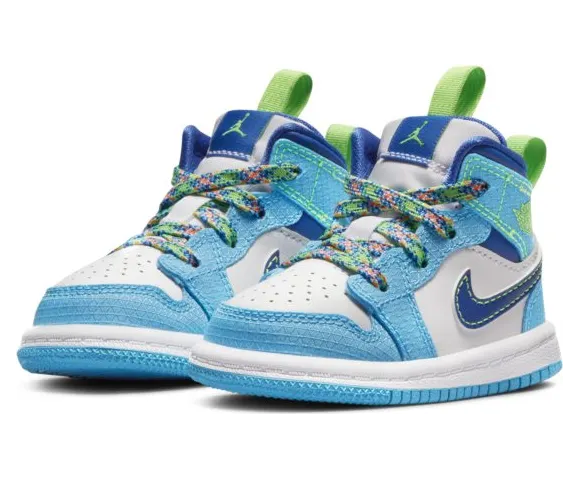 Jordan 1 Mid Powder Blue Racer Blue (TD) (DA8013-400)