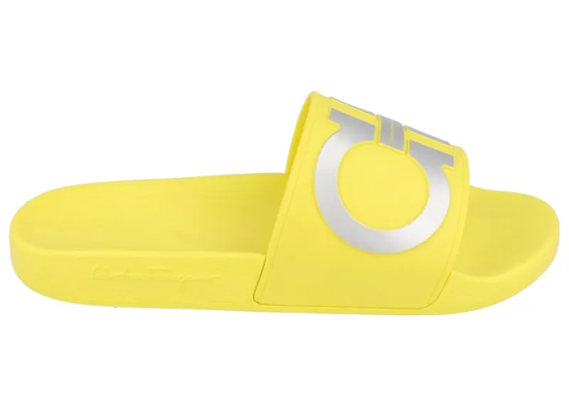 Ferragamo Groovy Dual Gancini Slides Yellow (02A732-752061-M)