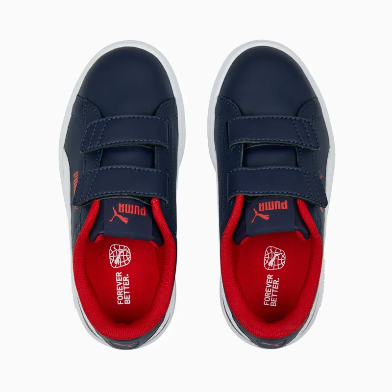 Puma Smash 3.0 Leather V White/Blue/Red (392033-04)