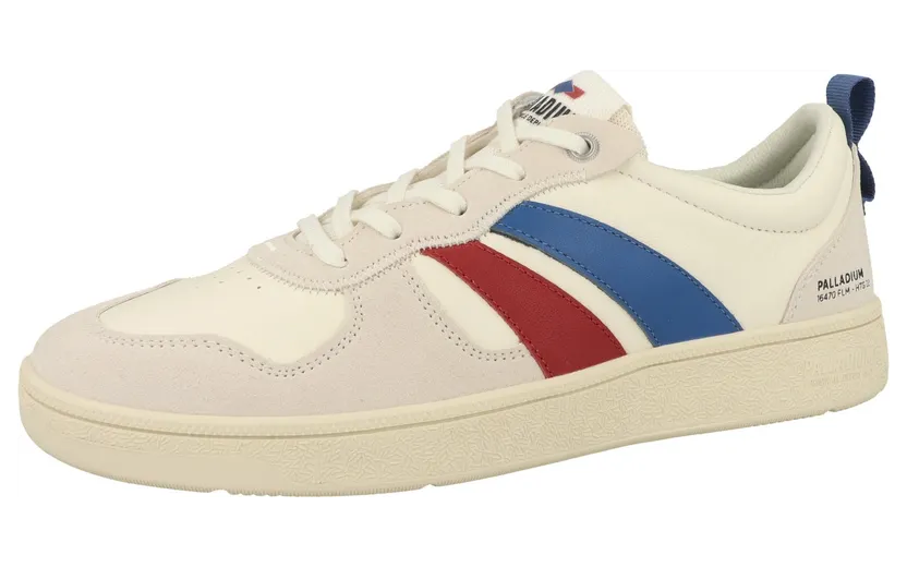 Palladium sneaker Ivoor / Blauw / Lichtgrijs / Rood (74485-160-M)