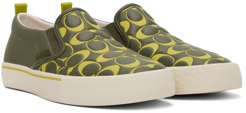 Coach 1941 Green Leather Skate Slip-On (CA283 ARY)