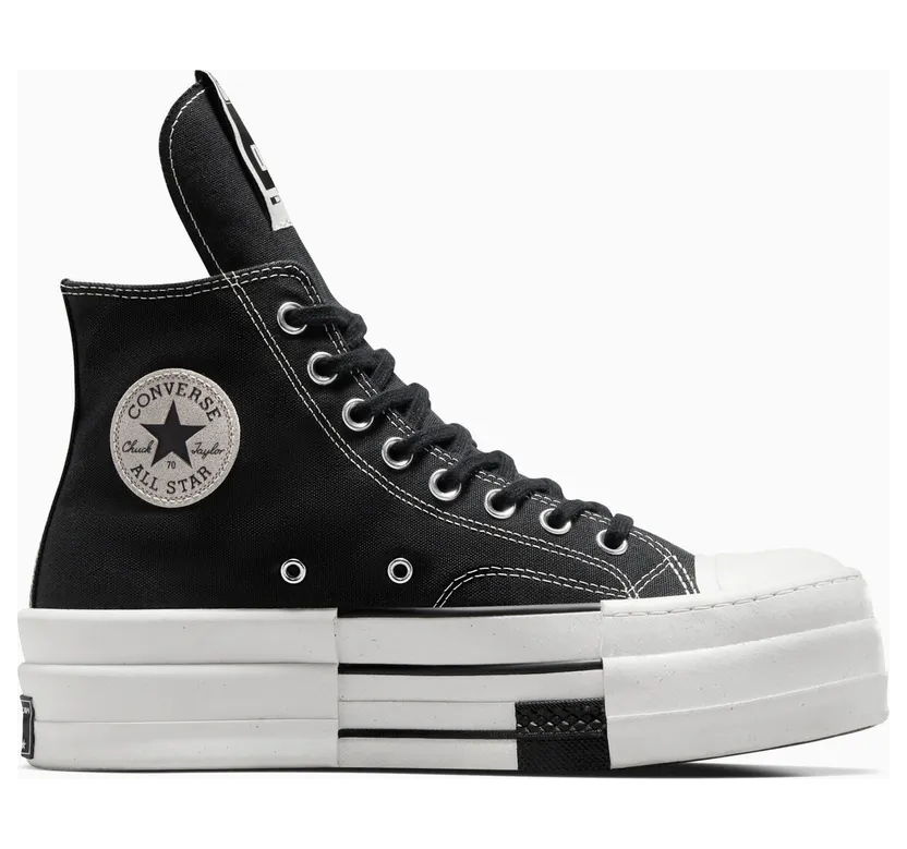 Converse DRKSHDW Chuck Taylor All Star DBL DRKSTAR Hi Rick Owens DRKSTAR Black (A04954C)
