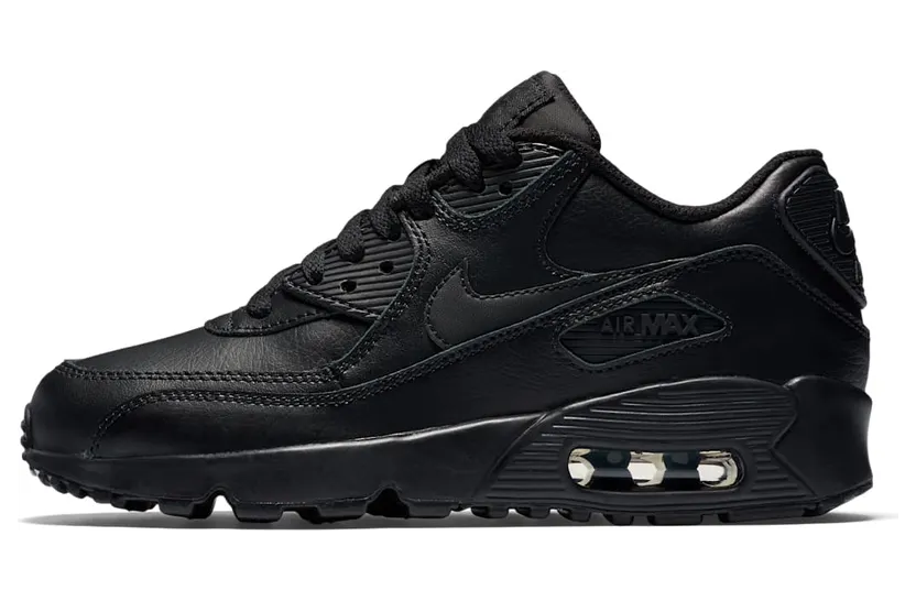 Nike Air Max 90 Leather GS “Black” (833412-001)
