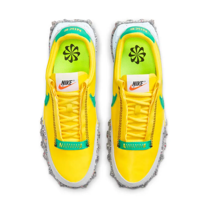 Nike Waffle Racer Crater Yellow 50% Sustainable Materials (CT1983-701)