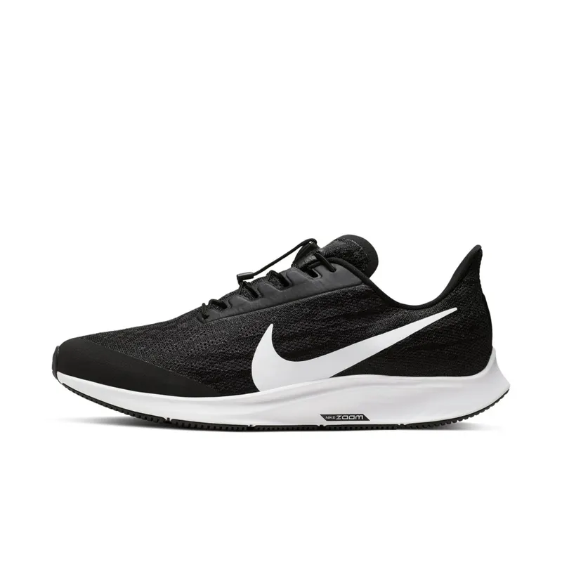 Nike Air Zoom Pegasus 36 FlyEase Black Black/Thunder Grey-White (BV0613-001)