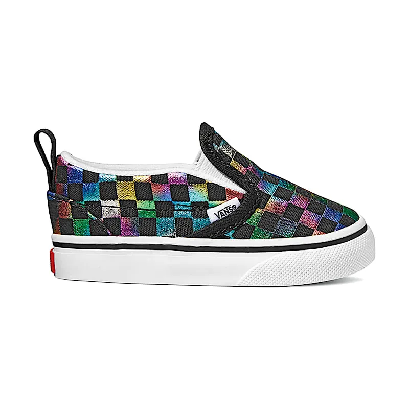 Vans Slip-On V Iridescent Check Black (TD) Black/True White (VN0A3488SRY)
