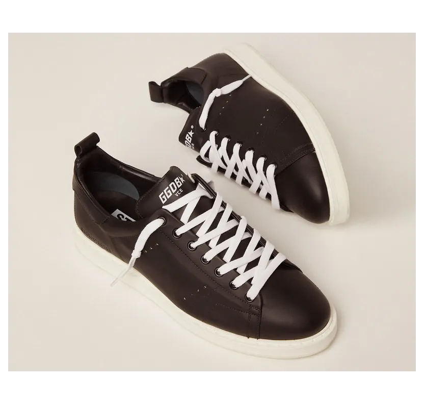 Golden Goose Starter In Leather With Star Printed On The Heel Tab (GMF00127.F000331.90100) (2)