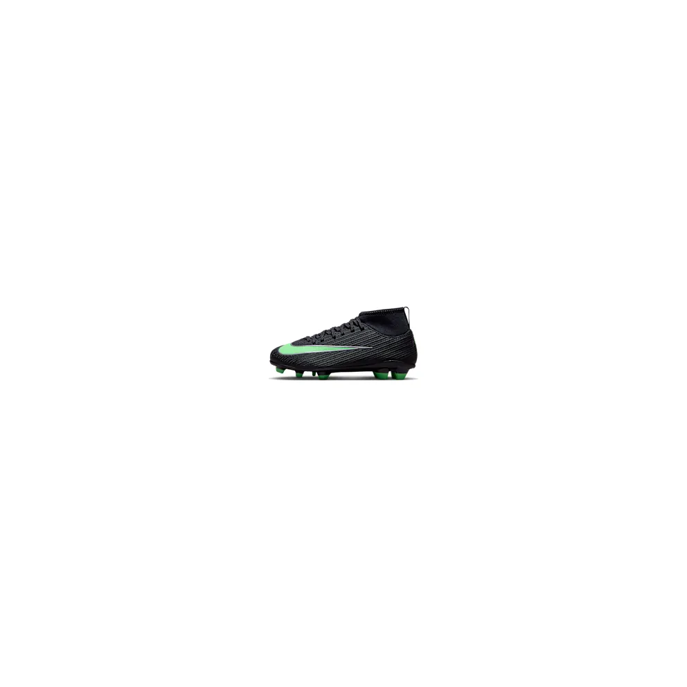 Nike Jr. Mercurial Superfly 11 Club ‘ Multi-Ground High-Top “Black/Black/Illusion Green” (IU1795-001)