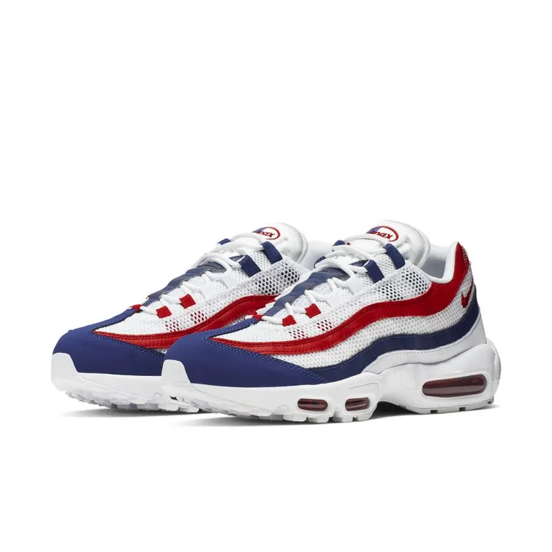 Nike Air Max 95 White Deep Royal Blue Gym Red White/Deep Royal Blue-Gym Red (CJ9926-100)
