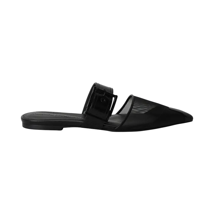 Alexander McQueen Mesh Punk Mules Black (744488-W4AB2-1000)