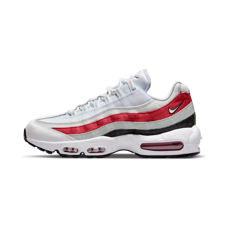 Nike Air Max 95 White Varsity Red Particle Gray “Black / Varsity Red / Particle Grey / White” (DQ3430-001)