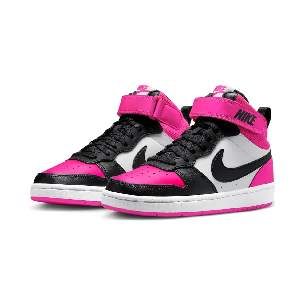 Nike Court Borough Mid 2 White Fierce Pink Black (HV0933-100)