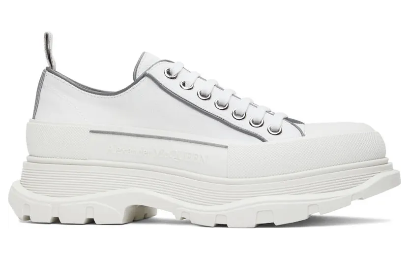 Alexander McQueen White Tread Slick Sneakers (705664W4TGA)