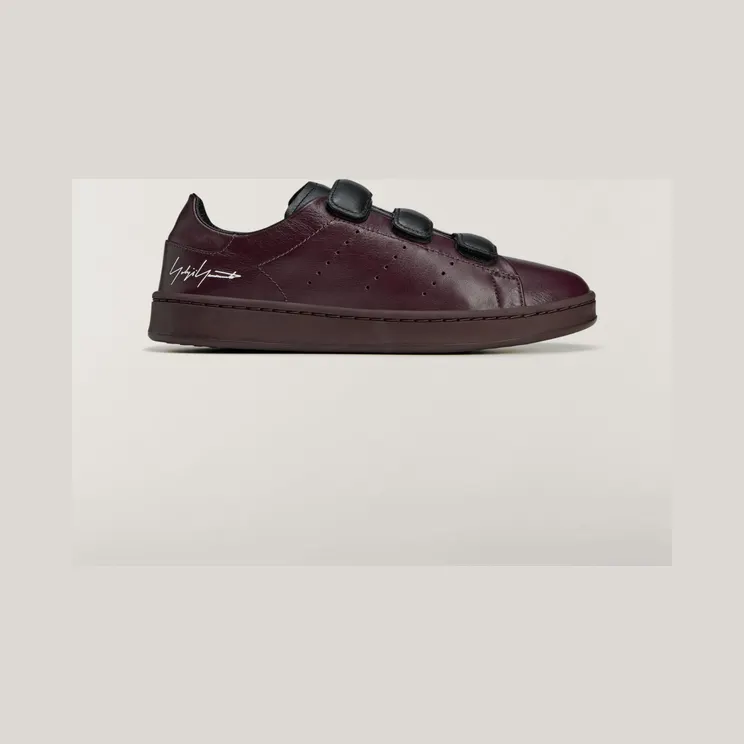 adidas Y-3 Stan Smith Hook-and-loop “Shadow Maroon / Shadow Maroon / Black” (JR6641)