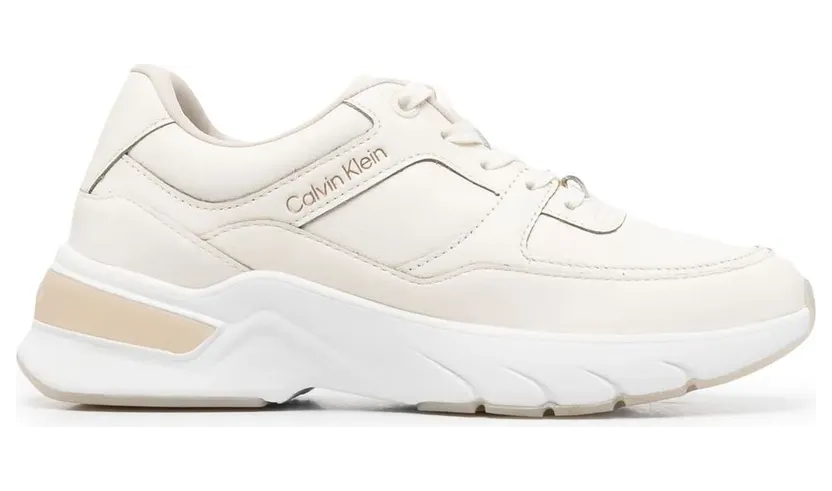 Calvin Klein Sneakers met geborduurd logo – Beige (HW0HW01351)
