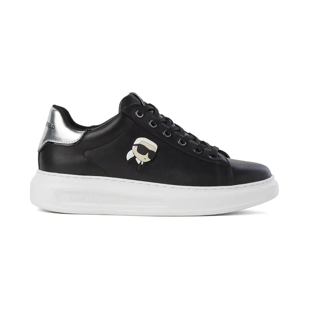 Karl Lagerfeld Ikon NFT Kapri leren sneakers – Schwarz (KL62530N999)