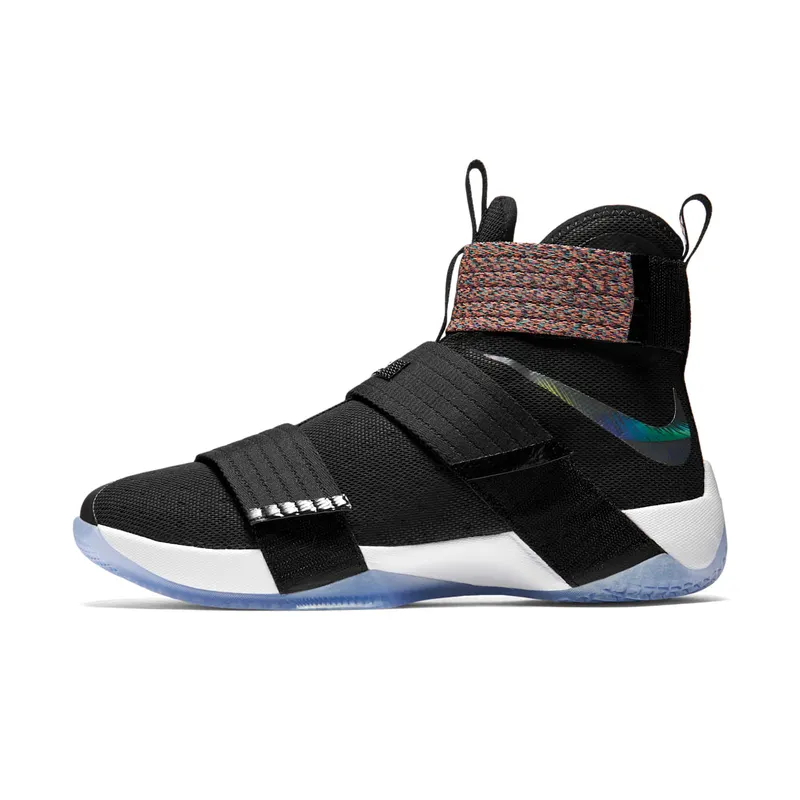 Nike LeBron Zoom Soldier 10 Unlimited Black/Total Orange-Cosmic Purple-Hyper Jade (844374-085)