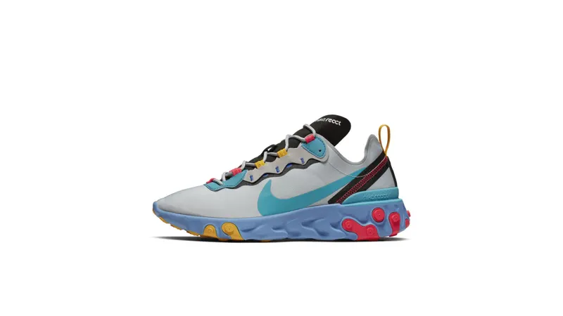 Nike React Element 55 Teal Nebula Wolf Grey/Teal Nebula-Black-Red Orbit (CQ9705-002)