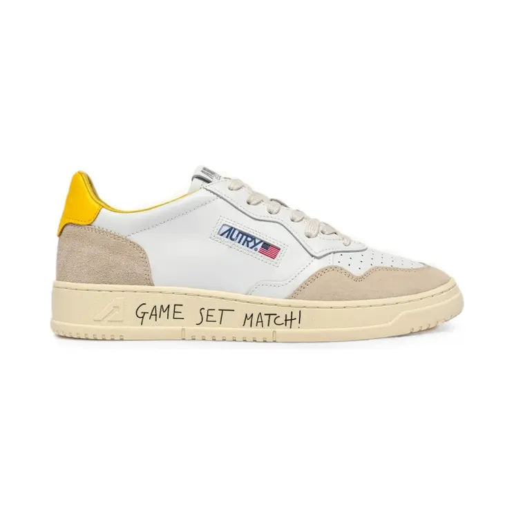 Autry Medalist Low Sneakers aus weißem Leder und Wildleder (AULWMA12)