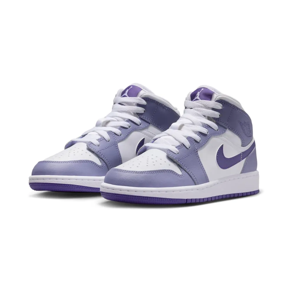 Jordan 1 Mid GS “Dusty Amethyst White Court Purple” (DQ8423-500)