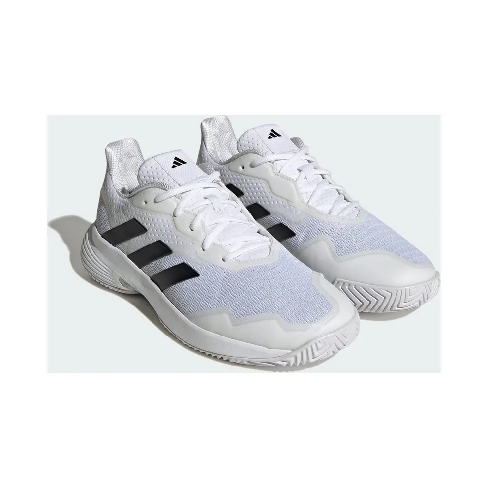 Adidas CourtJam Control Tennis Shoes Cloud White / Core Black / Matte Silver (ID1538)