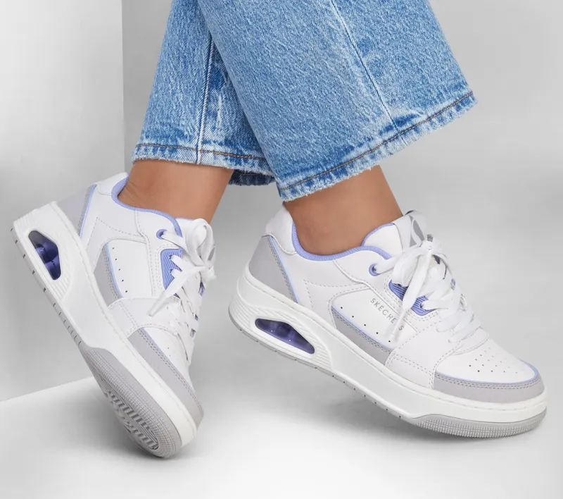 Skechers Uno Court – Courted Style – White / Lavendel (177710 WLV)