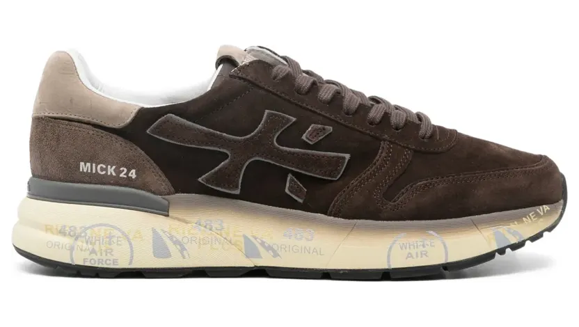 Premiata Mick Sneakers mit Einsätzen aus Wildleder – Braun (MICK7898)
