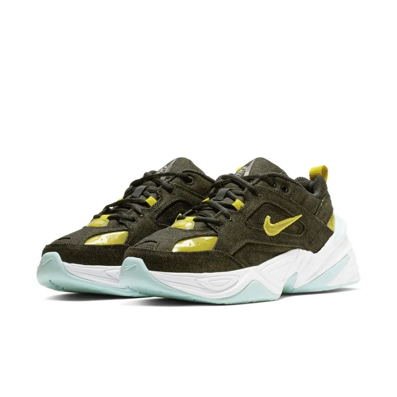 Nike M2k Tekno Twill Denim (W) Black/Teal Tint-White-Bright Citron (BV0970-001)