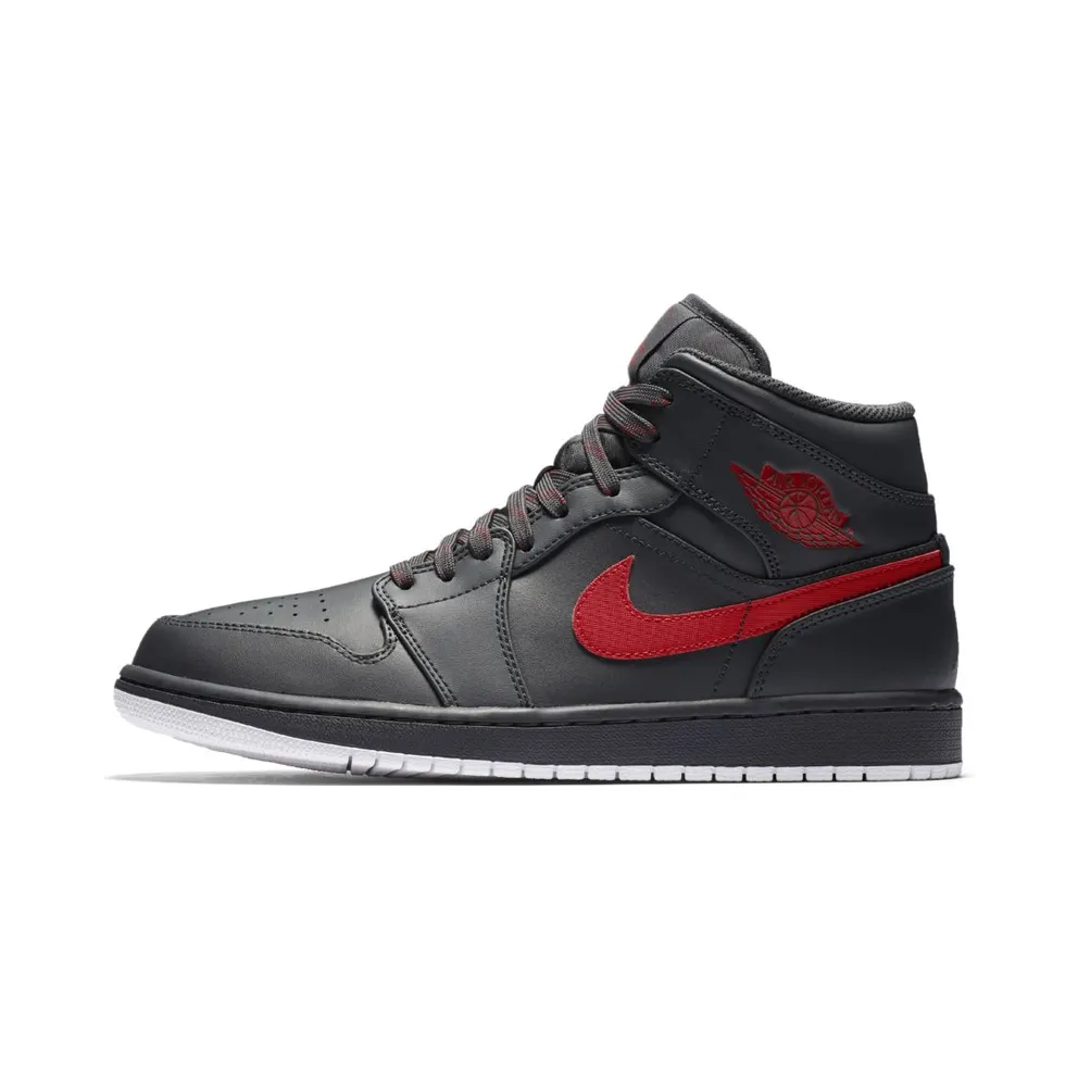 Jordan 1 Retro Mid Anthracite Gym Red Anthracite/Gym Red-White (554724-045)