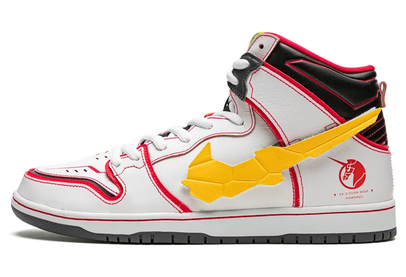 Nike x Gundam Dunk SB High RX-0 Unicorn – “White / Amarillo” (DH7717-100)