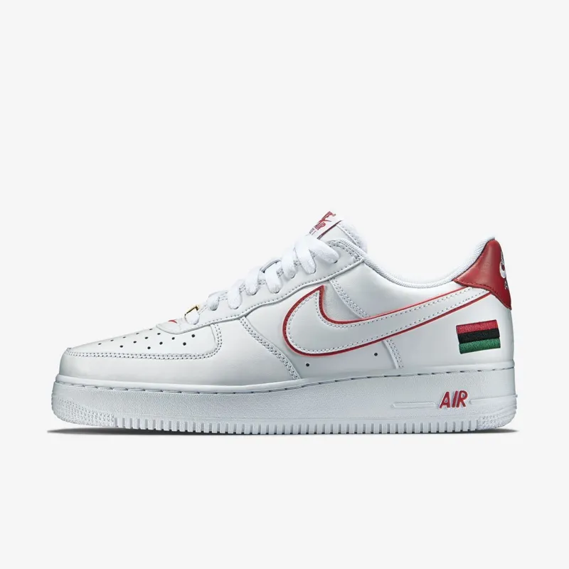 Nike Air Force 1 Low BHM (2015) White/University Red/White (739389-100)