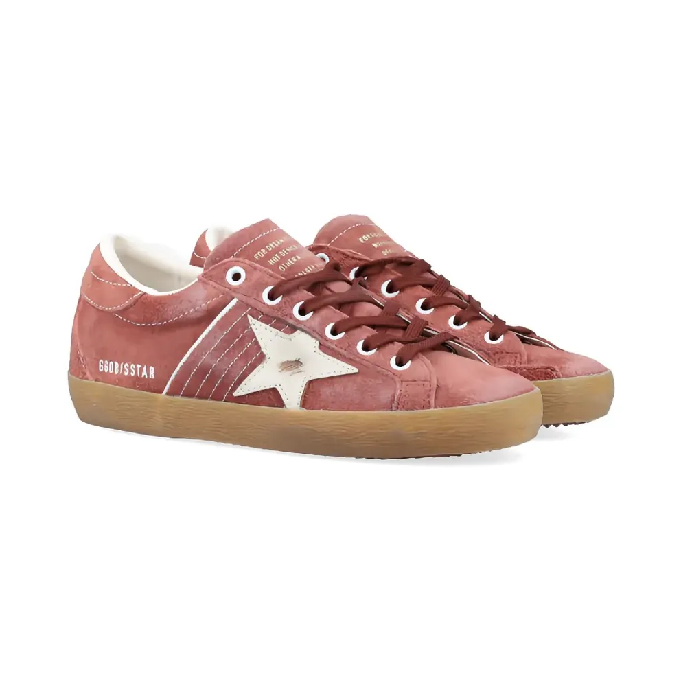 Golden Goose Super-Star aus Wildleder – Rot (GWF01041F008165)