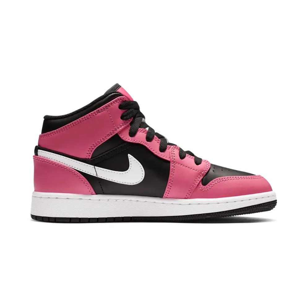 Jordan 1 Mid Pinksicle (GS) Black/White-Pinksicle (555112-002)