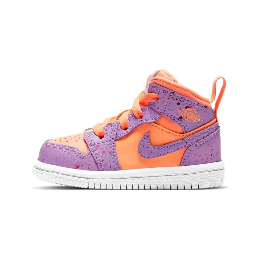 Jordan 1 Mid Paint Splatter Orange Purple (TD)
