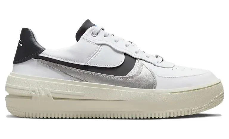 Nike Air Force 1 PLT.AF.ORM White Metallic Silver Black (DX3199-100)