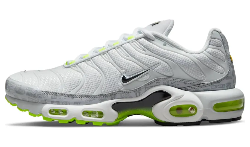 Nike Air Max Plus Platinum Grey Reflective Logos “Pure Platinum / Wolf Grey / White / Black” (DB0682-002)