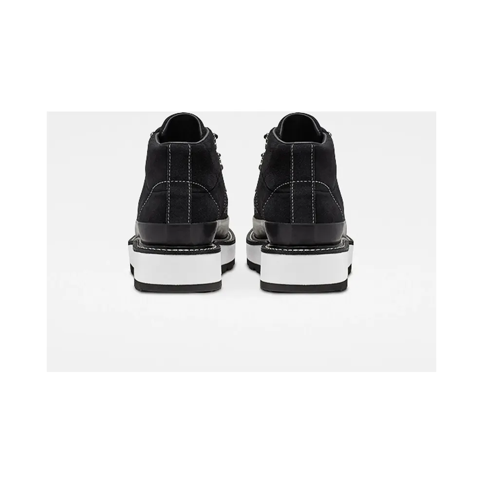 Converse Fleece Lined Boot One Star Thick Sole Black White (566163C)