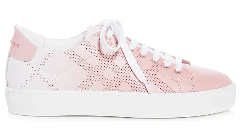 Burberry Westford Perforated Check Low-Top Pink White (8005269)