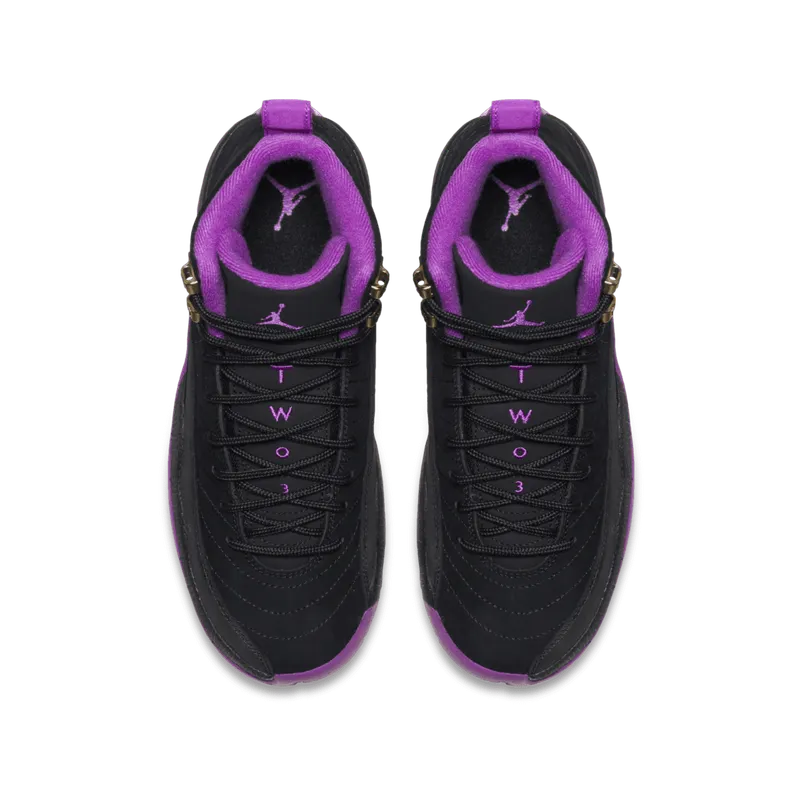 Jordan 12 Retro Hyper Violet (GS) Black/Metallic Gold Star-Hyper Violet (510815-018)