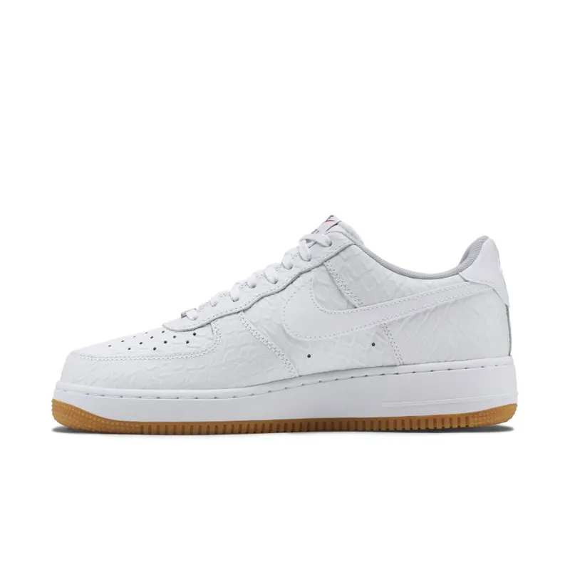 Nike Air Force 1 Low Croc Gum White White/White-Gum Light Brown (718152-100)