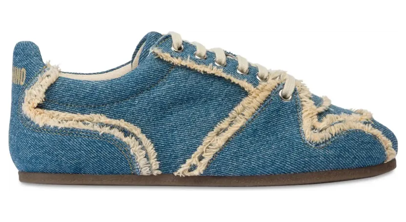Moschino Ausgefranste Sneakers – Blau (MA15301G1OMX0)