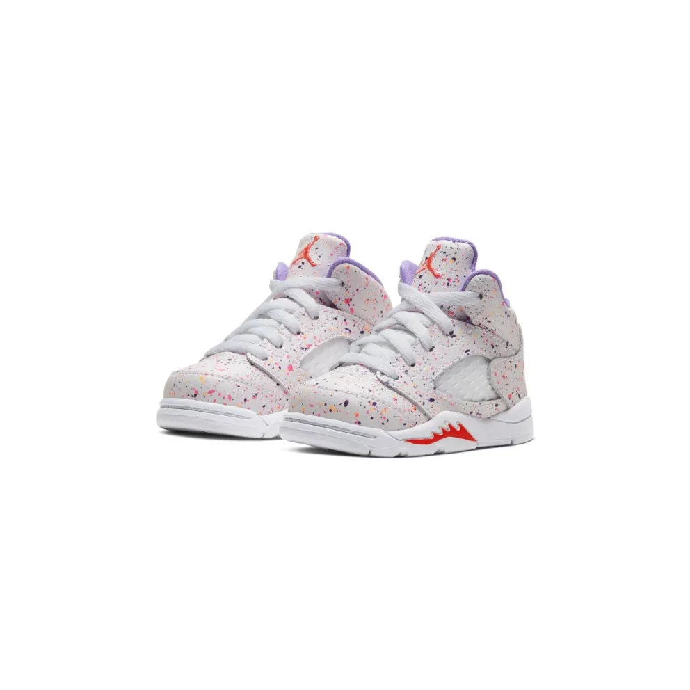 Jordan 5 Retro Easter (2020) (TD) White/Laser Crimson-Voltage Purple (CT1700-100)