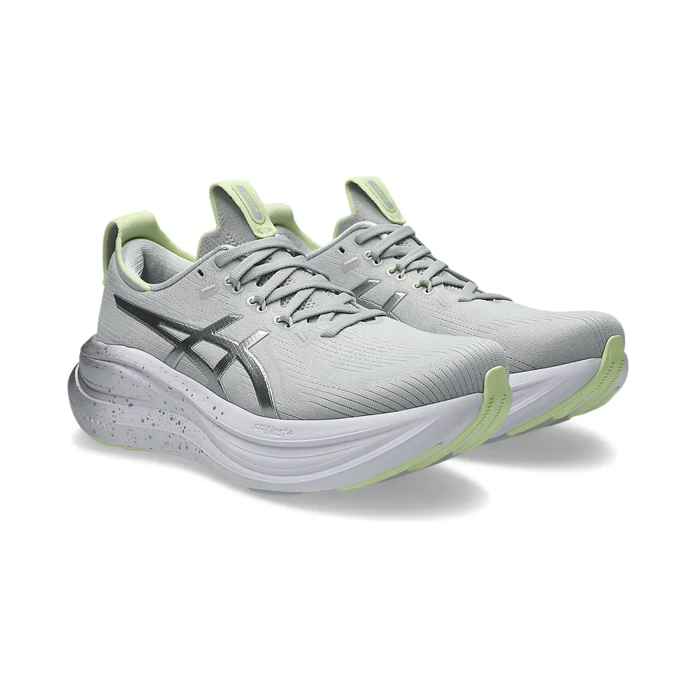 ASICS GEL-NIMBUS 28 PLATINUM “Platinum / Glow Green” (1012C068-020)