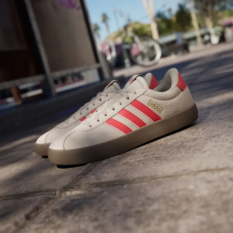 Adidas VL Court 3.0 Wonder Beige / Better Scarlet / Core White (JR8644)