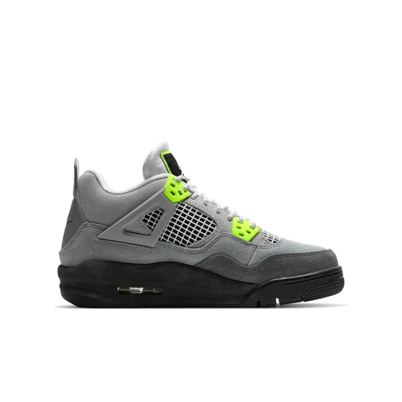 Jordan 4 Retro SE 95 Neon (GS) Cool Grey/Volt-Wolf Grey-Anthracite (CT5343-007)