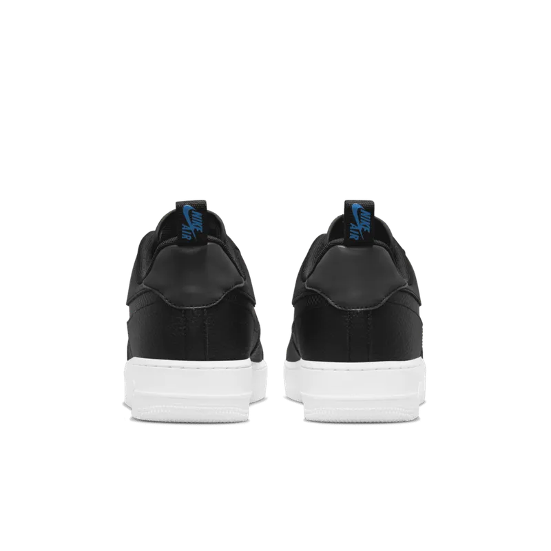 Nike Air Force 1 Low Cut Out Reflective Swoosh Black Blue (DN4433-002)