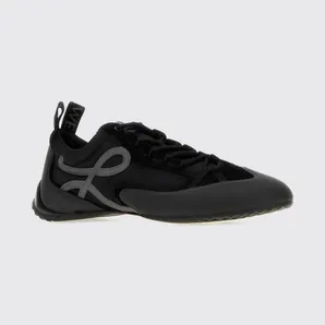 Loewe Grip Low-Top Suede and Nylon Monogram Sneakers Black (M816282XCEBLACKANTHRACIT)