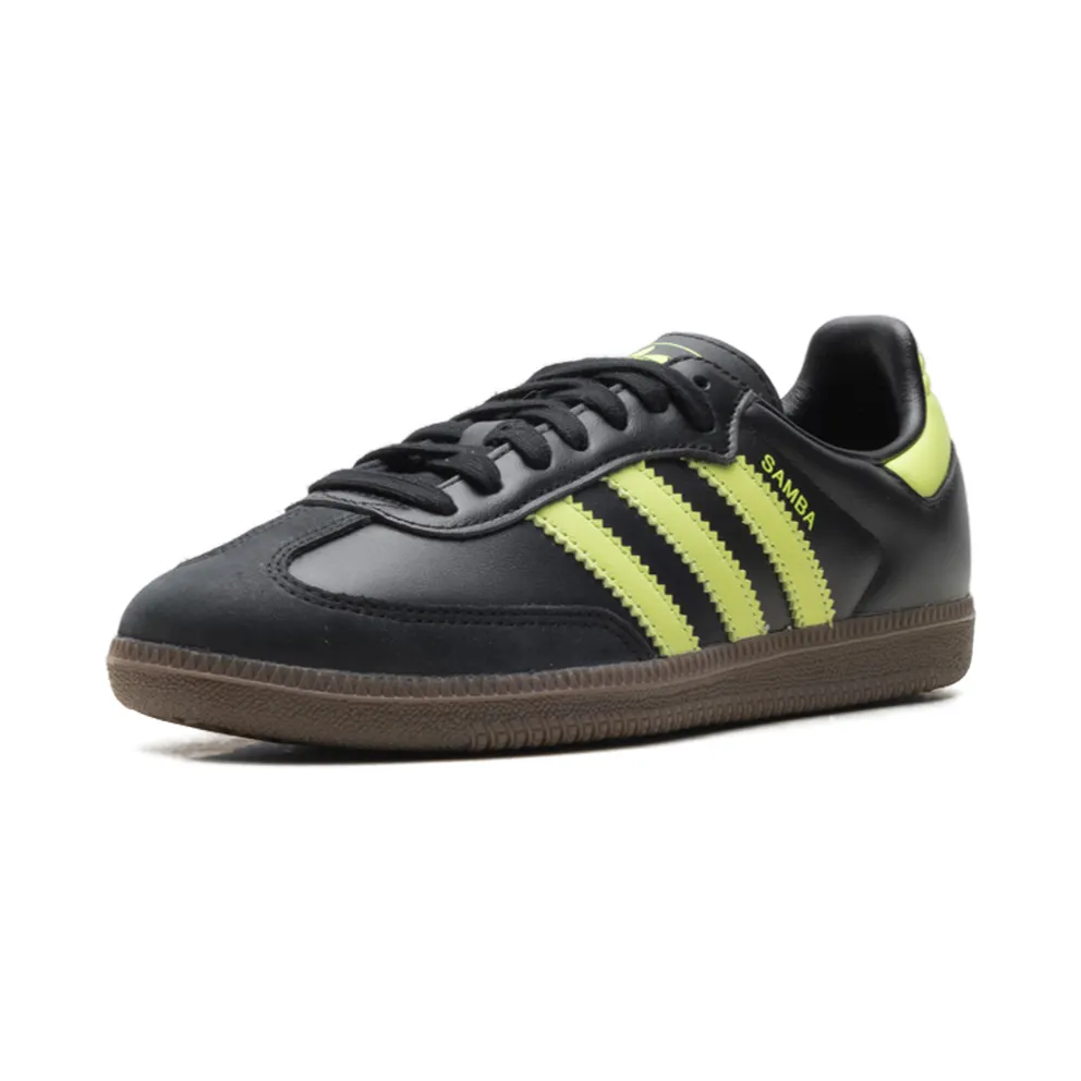 Adidas Samba OG “Black Pulse Lime” (JS1387)