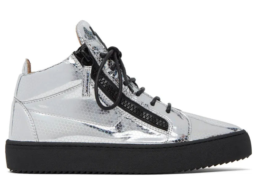 Giuseppe Zanotti Silver Stilgar High Sneakers (RU20006-X1376)